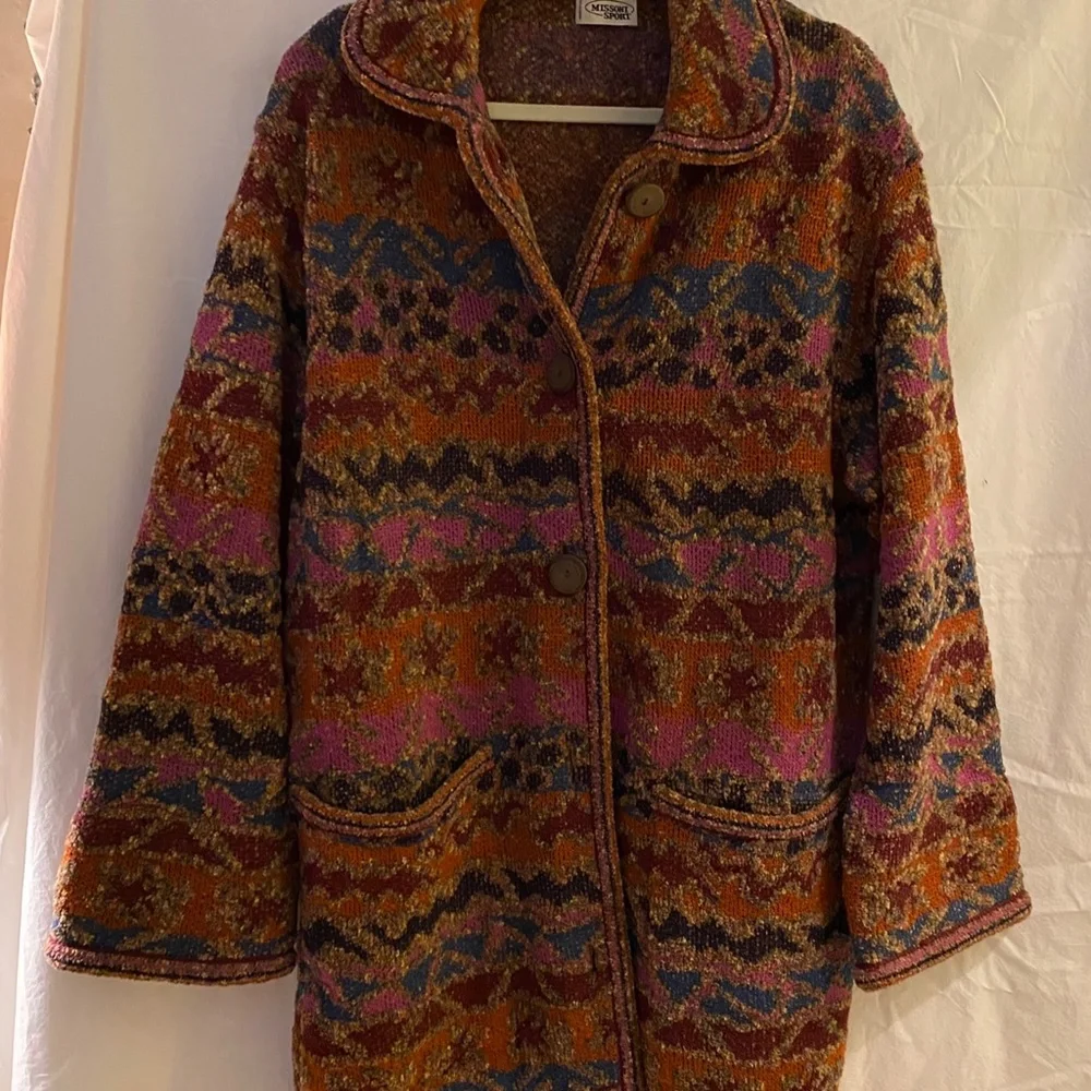 Button front sweater jacket wool blend - Picture 3 of 4